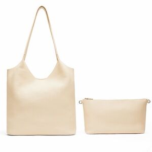 NEW Leatherology Mia Large Shopper Tote - Sand (Cream)